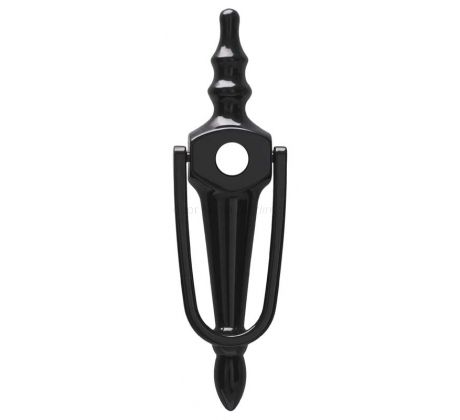 Fab and Fix Victorian Smooth Black Slim Urn uPVC Door Knocker 200x55mm