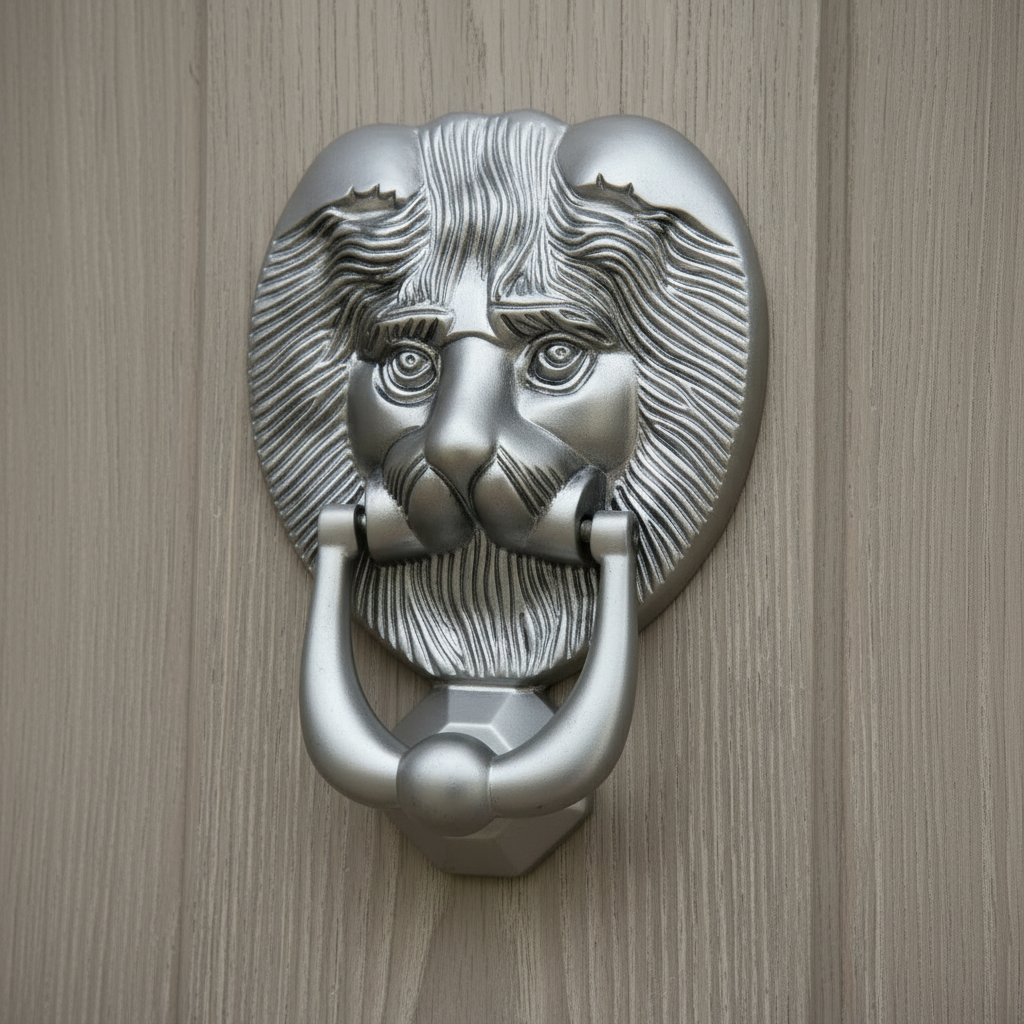 Fab and Fix Premium Satin Lion Head uPVC Door Knocker
