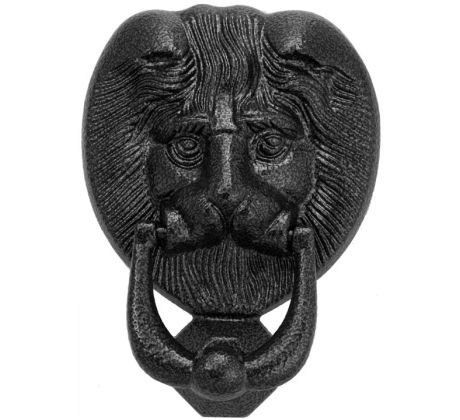 Fab and Fix Antique Black Lion Head Door Knocker