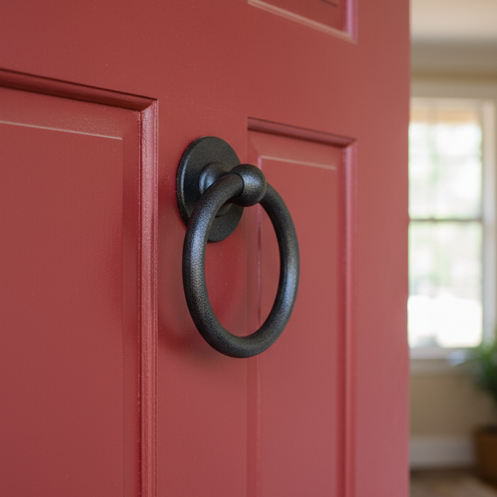 Fab and Fix Heritage Bull Ring Knocker Antique Black