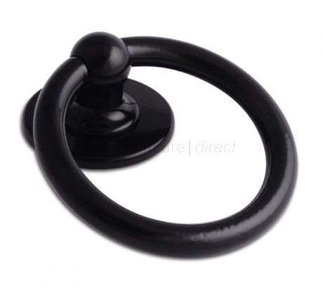 Fab and Fix Heritage Bull Ring Knocker Smooth Black