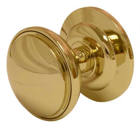Fab and Fix Decorative Brass uPVC Centre Door Knob 75mm Hardex Gold