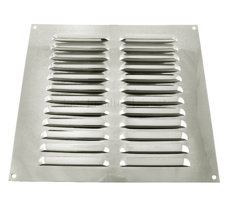 Brushed Stainless Steel Louvre Vent upto 229x229mm Openings