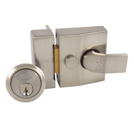 Yale 85 Satin Chrome Deadlocking Narrow Style Nightlatch