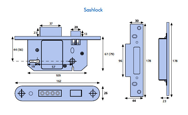 Era BS3621 5 Lever Sashlock 64mm (2.5in)