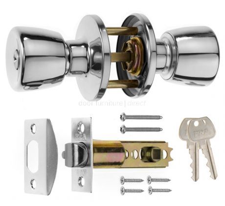 Era Chrome Entrance Door Knobset