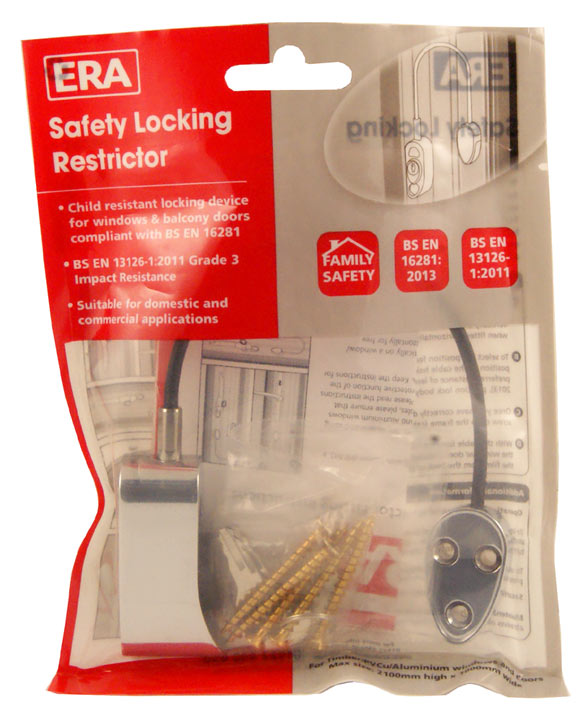 Era Chrome Safety Locking Window Restrictor