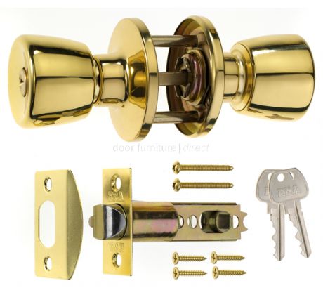 Era Brass Entrance Door Knobset