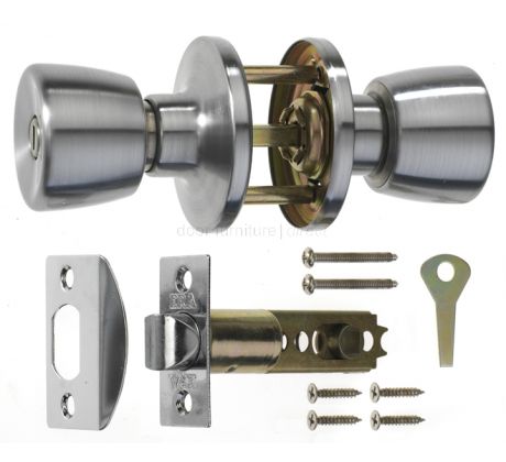 Era Satin Chrome Entrance Door Knobset