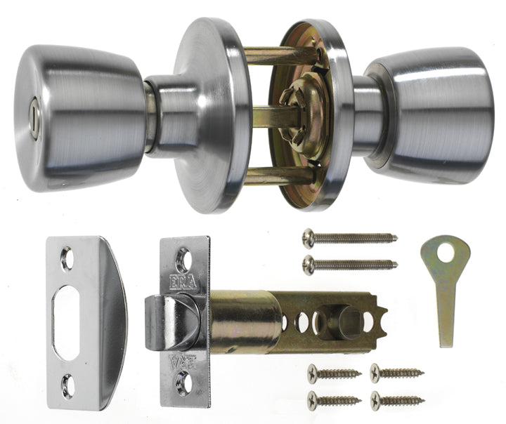 Era Satin Chrome Entrance Door Knobset