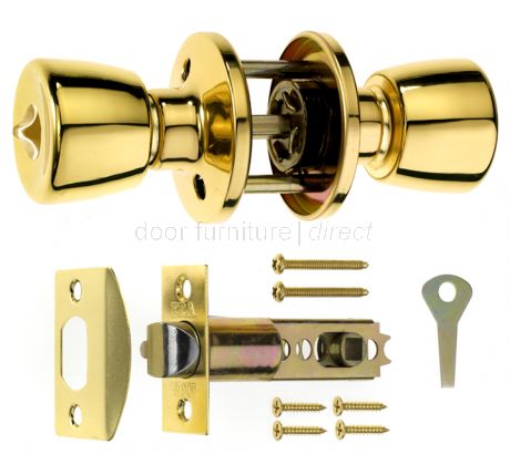 Era Brass Privacy Door Knobset