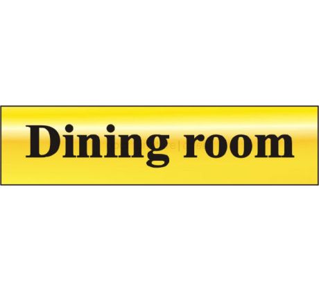 Polished Gold Effect Dining Room Sign