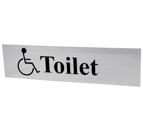 Chrome Effect Disabled Toilet Sign