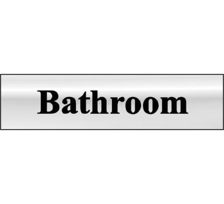 Chrome Effect Bathroom Sign