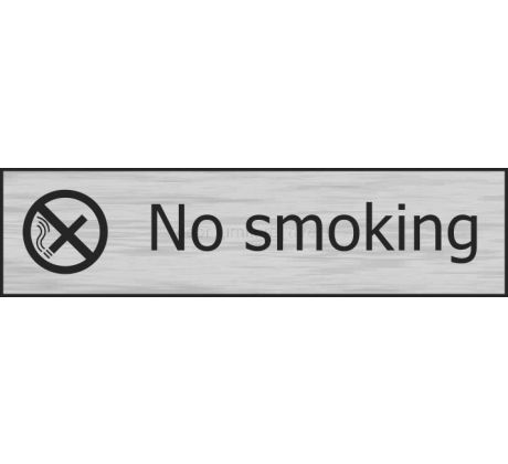 Stainless Steel Effect No Smoking Sign