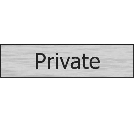 Stainless Steel Effect Private Sign