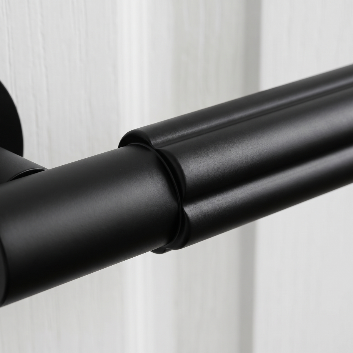 Matt Black Bloom Lever on Rose Door Handles JV848MB