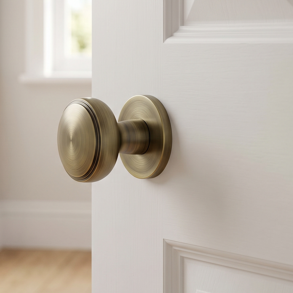 Antique Brass Classic Mortice Door Knobs 60mm