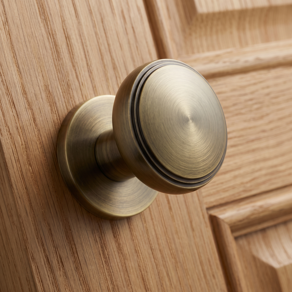Antique Brass Classic Mortice Door Knobs 60mm