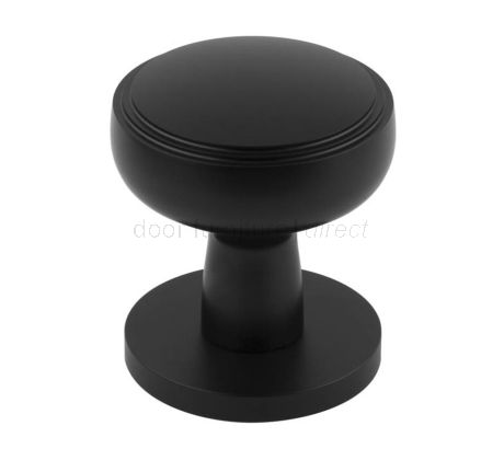 Matt Black Classic Mortice Door Knobs 60mm