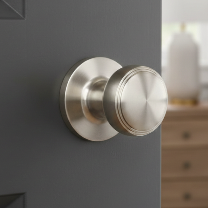 Satin Nickel Classic Mortice Door Knobs 60mm