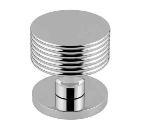 Polished Chrome Ribbon Mortice Door Knobs 60mm