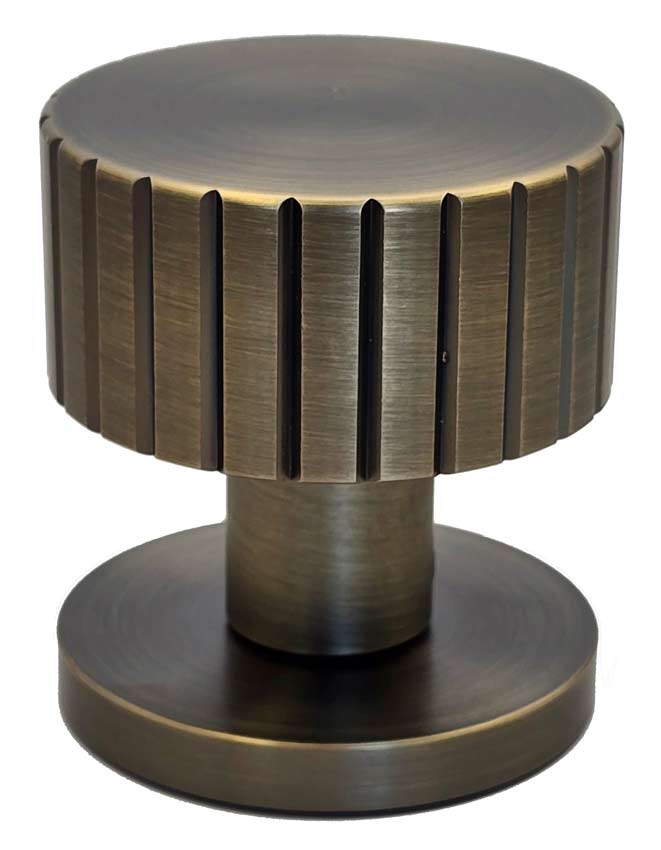 Antique Brass Cog Mortice Door Knobs 60mm