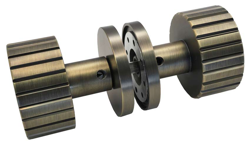 Antique Brass Cog Mortice Door Knobs 60mm