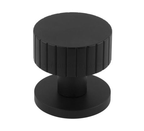 Matt Black Cog Mortice Door Knobs 60mm