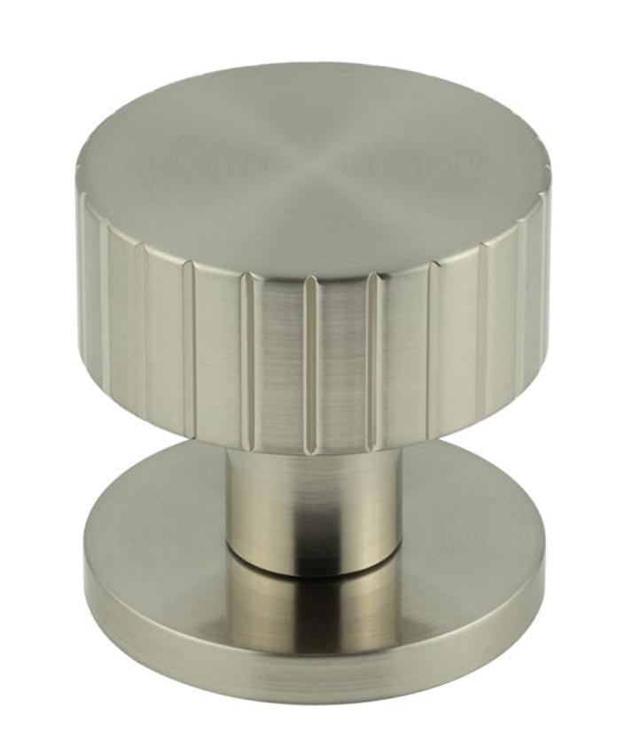 Satin Nickel Cog Mortice Door Knobs 60mm