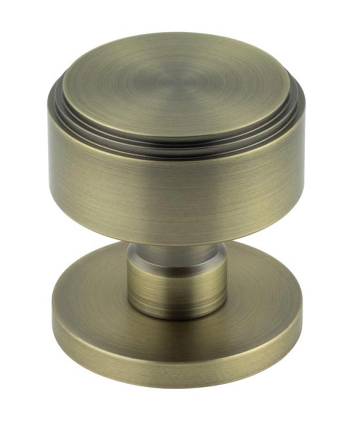 Antique Brass Step Mortice Door Knobs 60mm