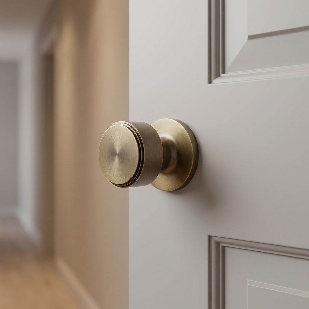 Antique Brass Step Mortice Door Knobs 60mm