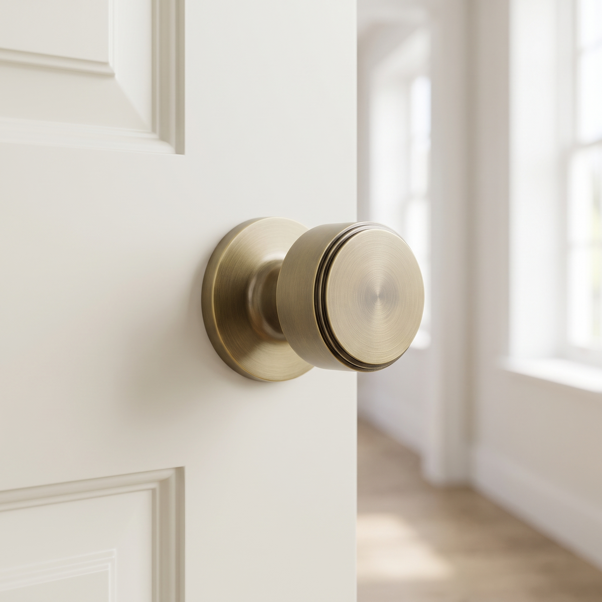 Antique Brass Step Mortice Door Knobs 60mm