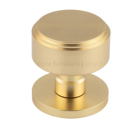 Satin Brass Step Mortice Door Knobs 60mm