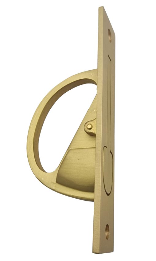 Satin Brass Sliding Door Edge Pull BUR280SB