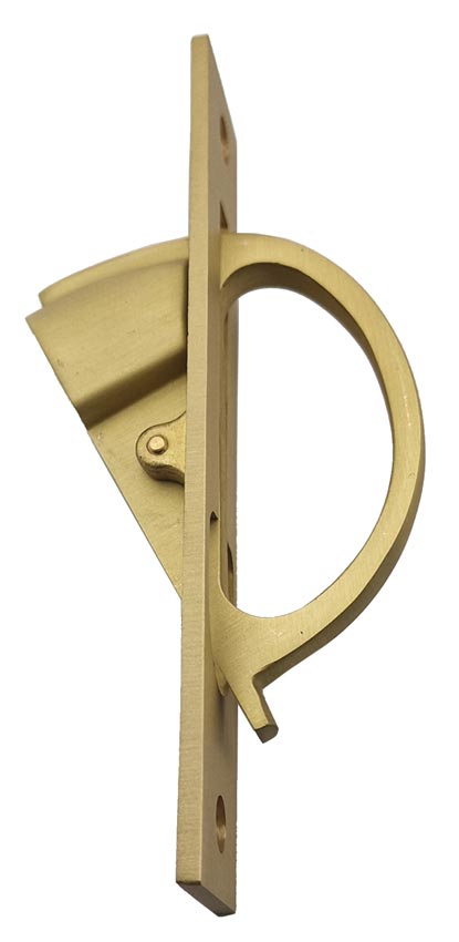 Satin Brass Sliding Door Edge Pull BUR280SB