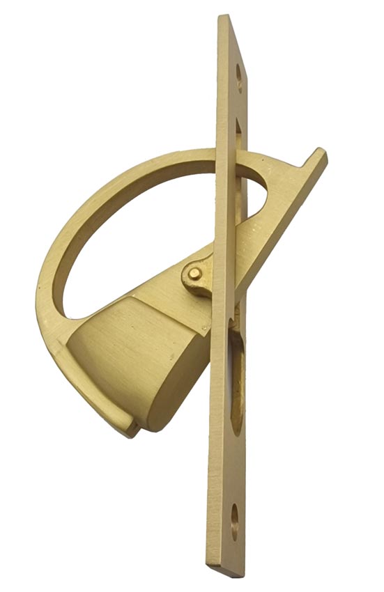 Satin Brass Sliding Door Edge Pull BUR280SB