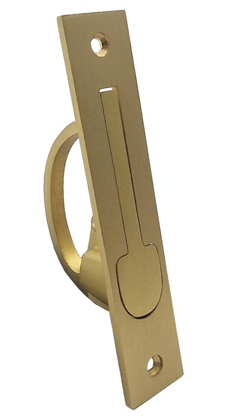 Satin Brass Sliding Door Edge Pull BUR280SB