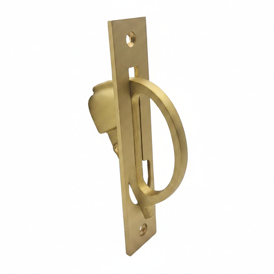 Satin Brass Sliding Door Edge Pull BUR280SB