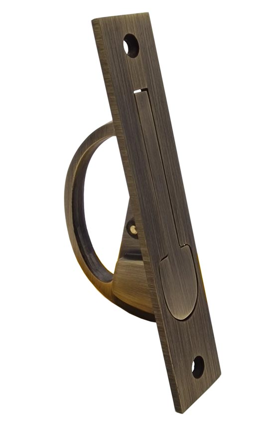 Antique Brass Sliding Door Edge Pull BUR280AB