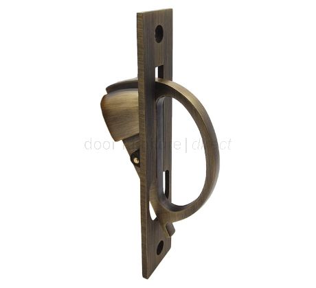 Antique Brass Sliding Door Edge Pull BUR280AB