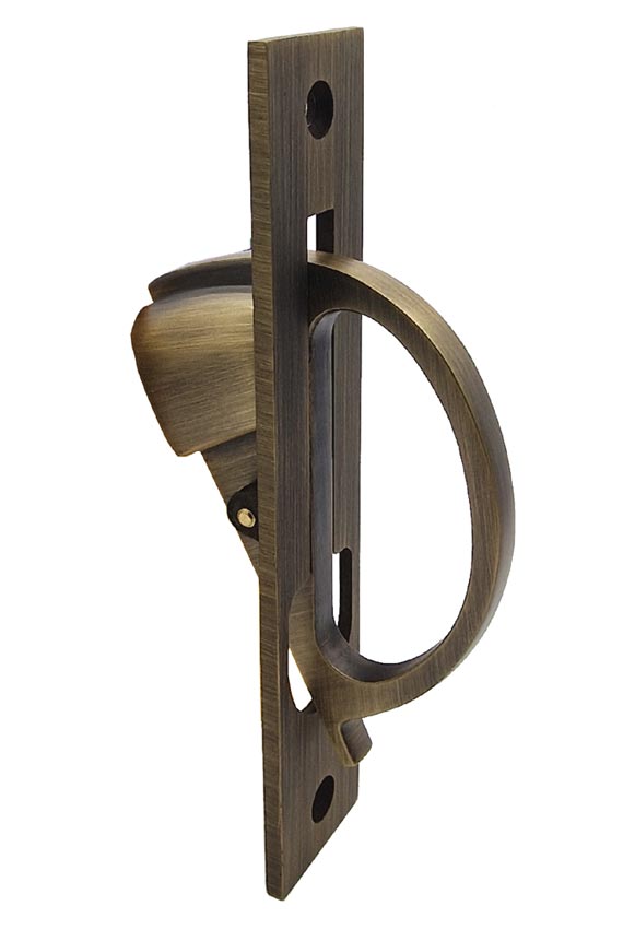 Antique Brass Sliding Door Edge Pull BUR280AB
