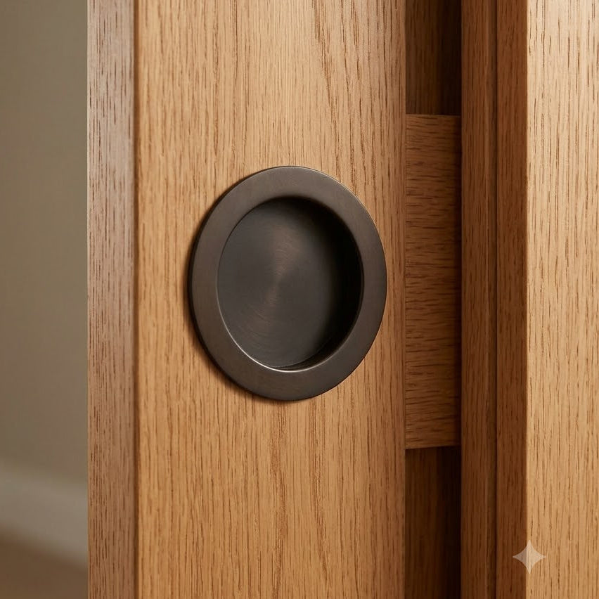 Circular Flush Pull 75mm Dark Bronze BUR215DB