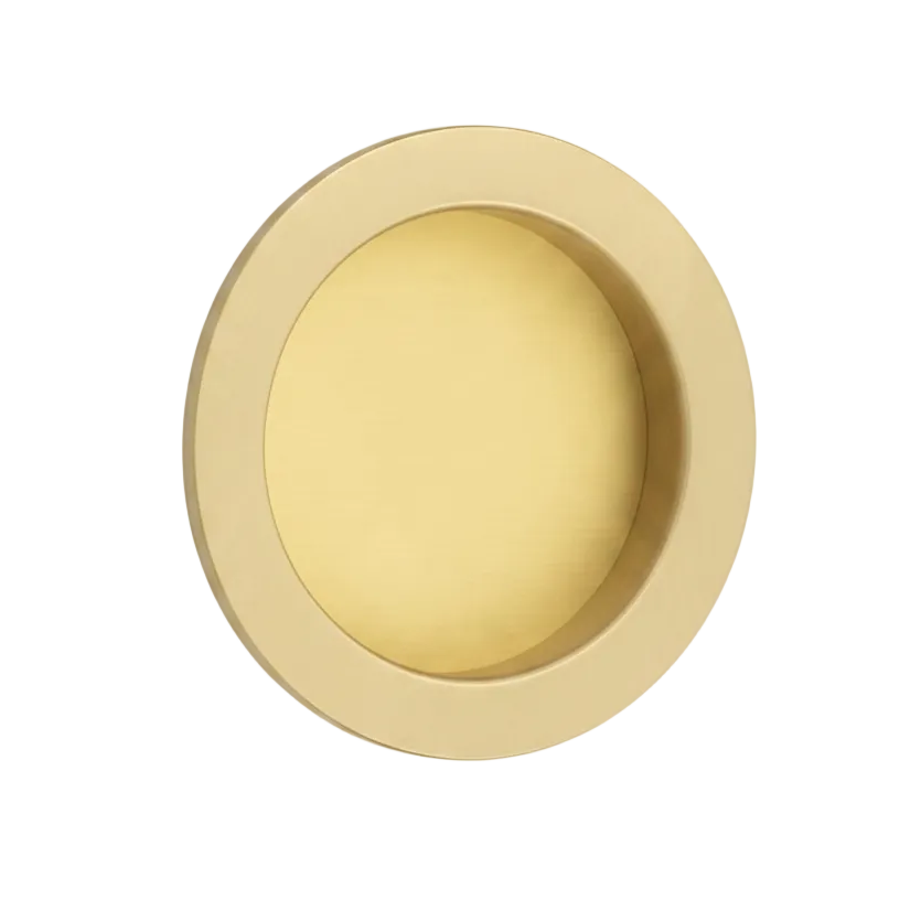 Circular Flush Pull 75mm Satin Brass BUR215SB