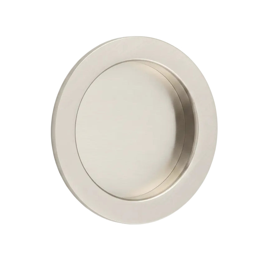 Circular Flush Pull 75mm Satin Nickel BUR215SN