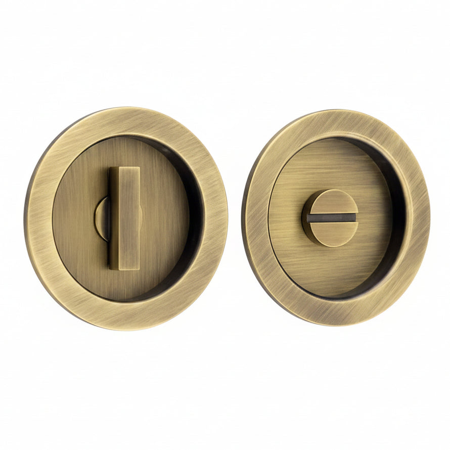 Circular Turn and Release 75mm Antique Brass BUR216AB