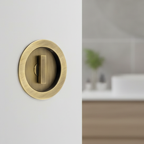 Circular Turn and Release 75mm Antique Brass BUR216AB