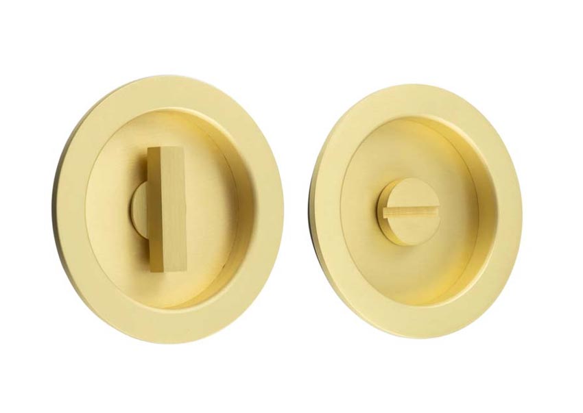 Circular Turn and Release 75mm Satin Brass BUR216SB