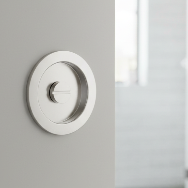 Circular Turn and Release 75mm Satin Nickel BUR216SN