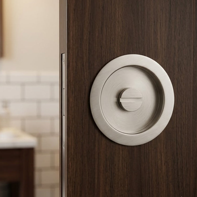 Circular Turn and Release 75mm Satin Nickel BUR216SN